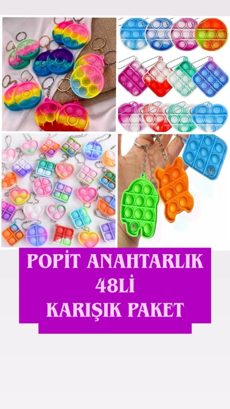 POPİT ANAHTARLIK / 48Lİ KAVANOZ